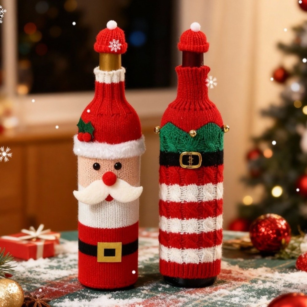 Knitted Wine Bottle Cover with - огляд і ціна Wine Beer Hat